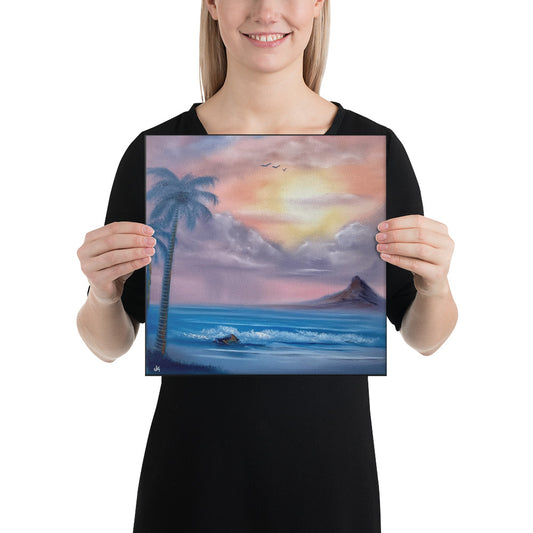 Canvas Print - Sunset Beach - Seascape by PaintWithJosh