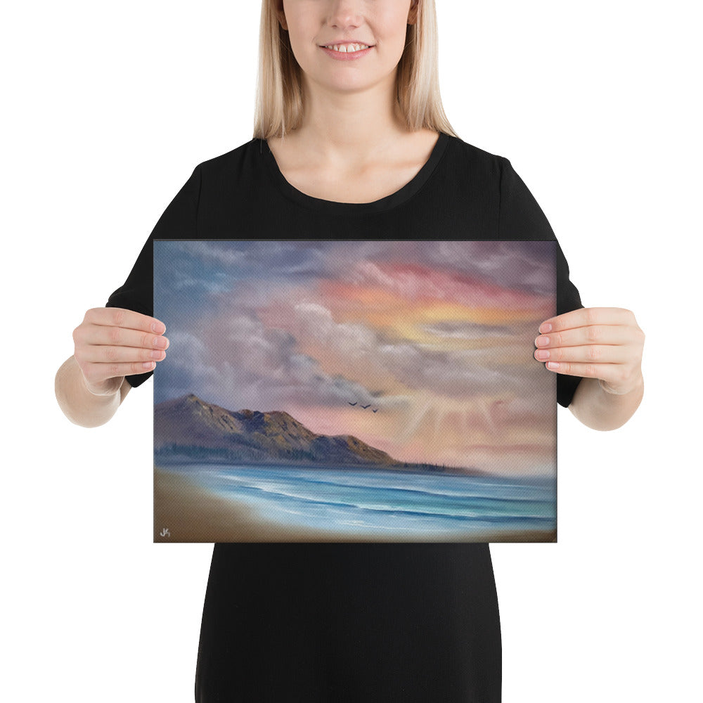 Canvas Print - Sunset Summertime Expressionism Seascape by PaintWithJosh