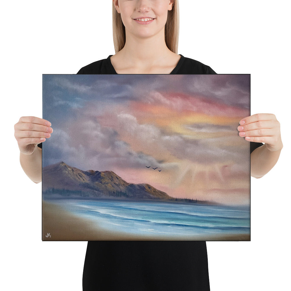 Canvas Print - Sunset Summertime Expressionism Seascape by PaintWithJosh