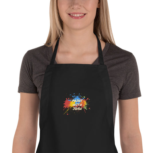 PaintWithJosh Embroidered Apron with Splatter Logo