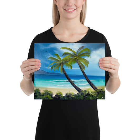 Poster Print - Paradise Beach Seascape by Paint With Josh