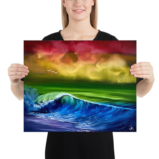 Poster Print - Pride Flag Seascape by PaintWithJosh